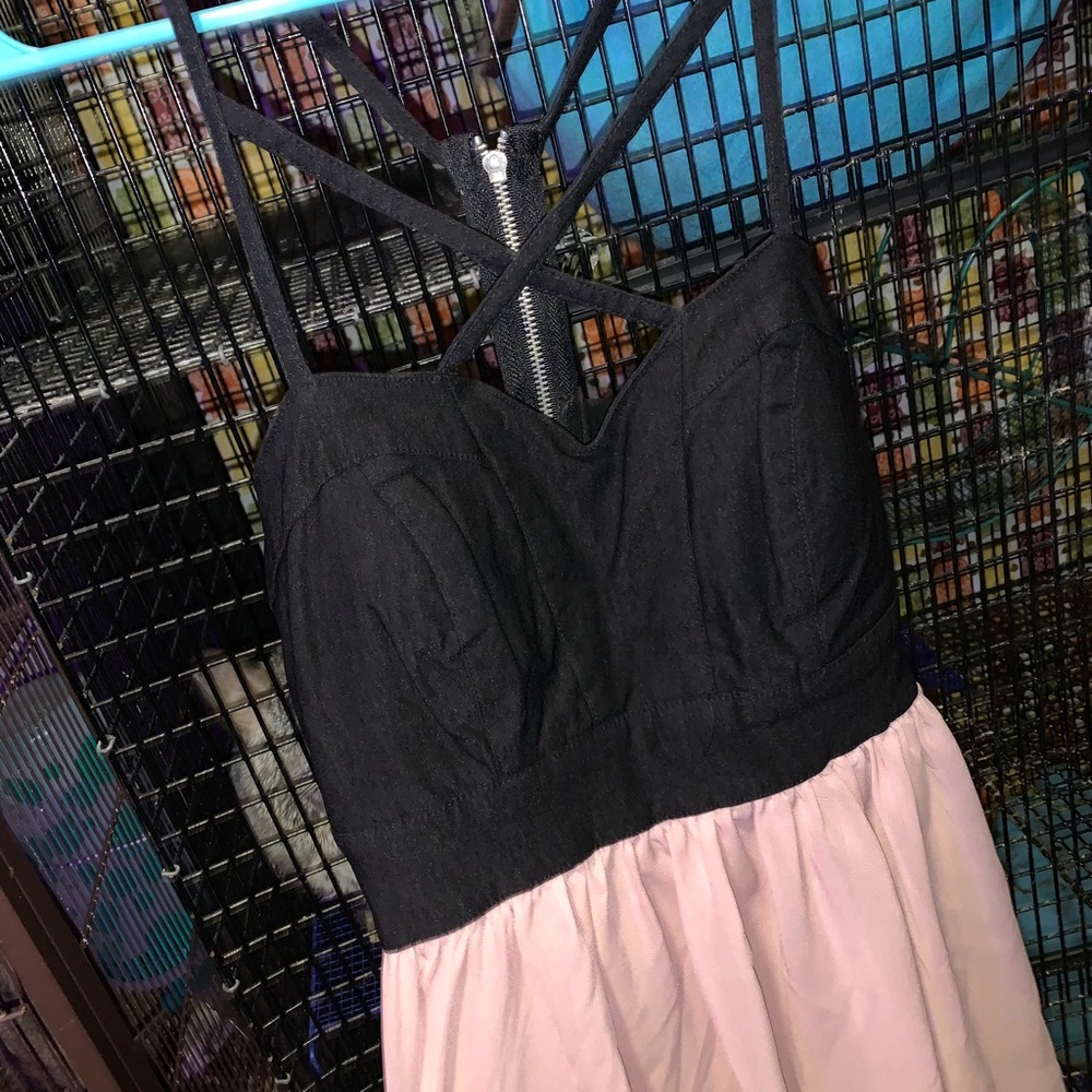 High low strappy dress